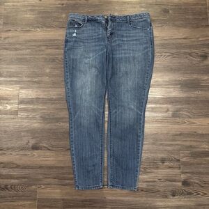 Simply Vera Vera Wang Skinny Jeans Womens 16 Dark Wash Blue Denim Stretch